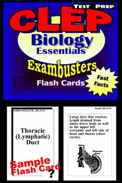 clep biology test prep review--exambusters flash cards book cover image