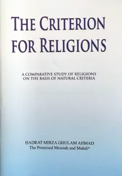 the criterion for religions book cover image