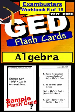ged test prep algebra review--exambusters flash cards--workbook 6 of 13 book cover image