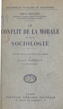 le conflit de la morale et de la sociologie book cover image