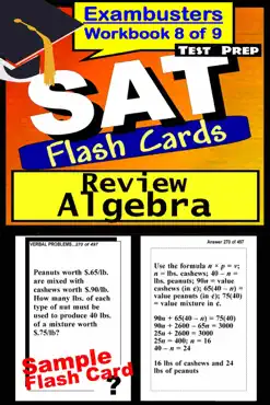 sat test prep algebra review--exambusters flash cards--workbook 8 of 9 book cover image
