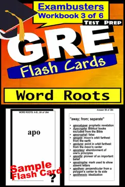 gre test prep word roots review--exambusters flash cards--workbook 3 of 6 book cover image