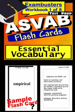 asvab test prep essential vocabulary review--exambusters flash cards--workbook 1 of 8 book cover image