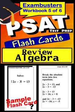 psat test prep algebra review--exambusters flash cards--workbook 5 of 6 book cover image