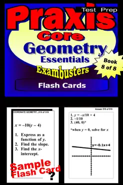 praxis core test prep geometry review--exambusters flash cards--workbook 8 of 8 book cover image