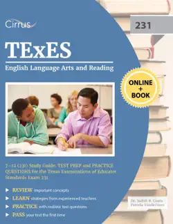 texes english language arts and reading 7-12 (231) study guide book cover image