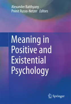 meaning in positive and existential psychology imagen de la portada del libro