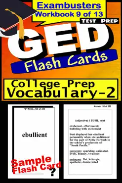 ged test prep college prep vocabulary 2 review--exambusters flash cards--workbook 9 of 13 book cover image
