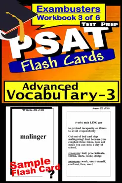 psat test prep advanced vocabulary 3 review--exambusters flash cards--workbook 3 of 6 book cover image