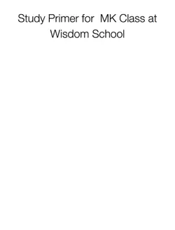 study primer for mk class at wisdom school book cover image