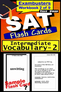 sat test prep intermediate vocabulary 2 review--exambusters flash cards--workbook 2 of 9 book cover image