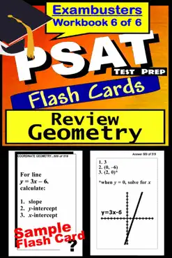 psat test prep geometry review--exambusters flash cards--workbook 6 of 6 book cover image