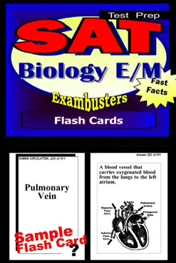 sat biology test prep e/m review--exambusters flash cards book cover image