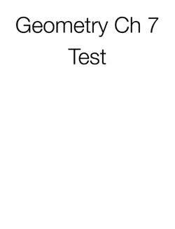 geometry ch 7 test book cover image