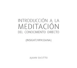 introducción a la meditación del conocimento directo (insight/vipassana) book cover image