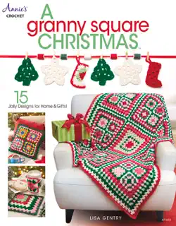 a granny square christmas book cover image