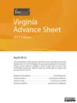 Virginia Advance Sheet April 2013 synopsis, comments