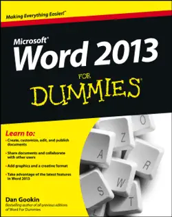 word 2013 for dummies book cover image