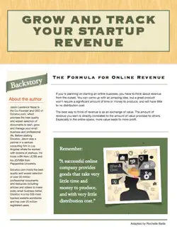 grow and track your startup revenue book cover image