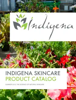 indigena skincare summer 2013 catalogue book cover image