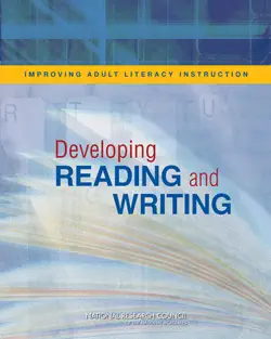 improving adult literacy instruction book cover image