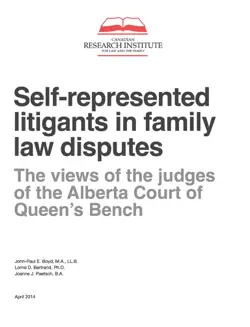 self-represented litigants in family law disputes book cover image