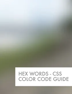 hex words - css color code guide book cover image
