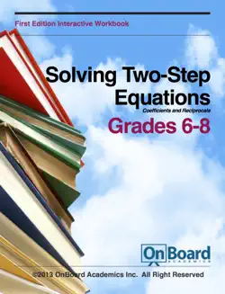 solving two-step equations book cover image