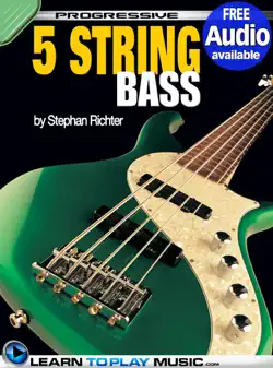 5-string bass guitar lessons for beginners book cover image
