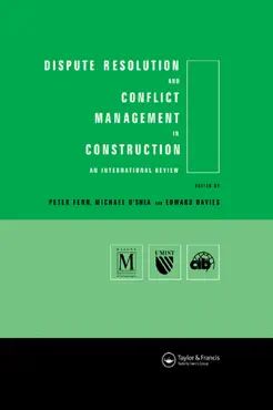 dispute resolution and conflict management in construction book cover image