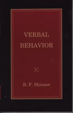 verbal behavior book cover image