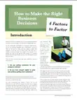 How to Make the Right Business Decisions synopsis, comments