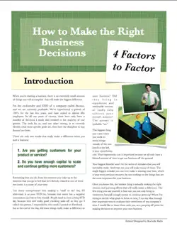 how to make the right business decisions book cover image