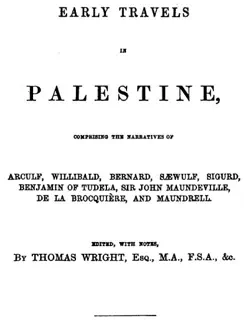 early travels in palestine book cover image