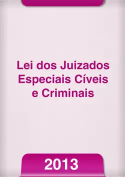 lei dos juizados especiais 2013 book cover image