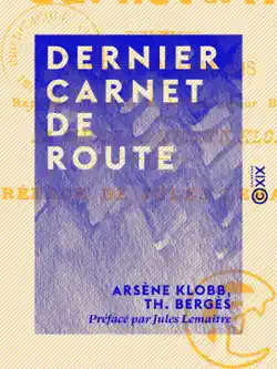 dernier carnet de route imagen de la portada del libro