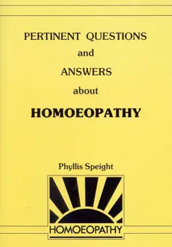 pertinent questions and answers about homoeopathy imagen de la portada del libro