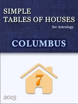 simple tables of houses for astrology columbus 2015 book cover image