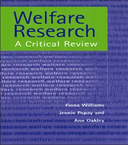 welfare research imagen de la portada del libro