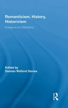 romanticism, history, historicism book cover image