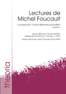 lectures de michel foucault. volume 1 book cover image