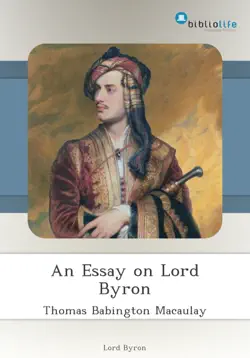 an essay on lord byron book cover image