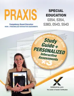 praxis special education 0354/5354, 5383, 0543/5543 book and online book cover image