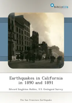 earthquakes in california in 1890 and 1891 book cover image