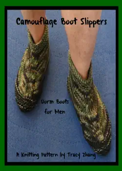 camouflage boot slippers dorm boots for men knitting pattern book cover image
