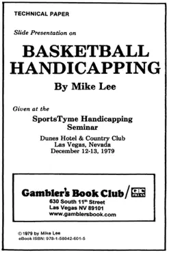 basketball handicapping book cover image