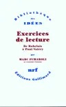 Exercices de lecture. De Rabelais à Paul Valéry sinopsis y comentarios