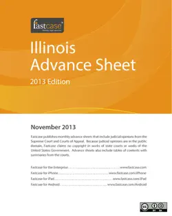 illinois advance sheet november 2013 book cover image