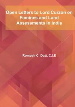 open letters to lord curzon on famines and land assessments in india book cover image