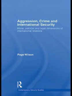 aggression, crime and international security book cover image